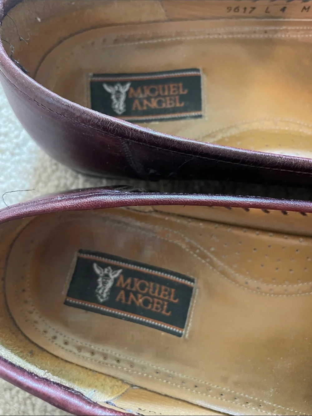 Vintage Miguel Angel Tassel Loafers in Burgundy Brown - Men